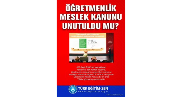 ÖĞRETMENLİK MESLEK KANUNU UNUTULDU MU