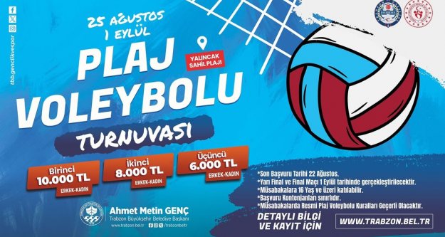 TRABZON'DA PLAJ VOLEYBOLU HEYECANI